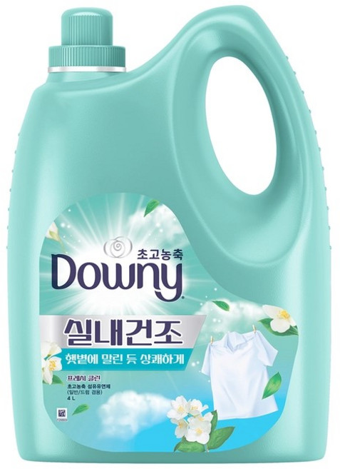 다우니 초고농축 실내건조 섬유유연제 프레시클린 본품, 4L, 1개