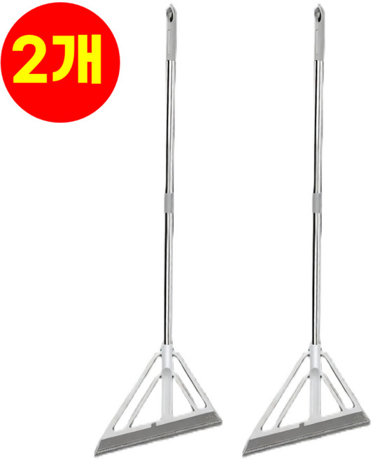 호아인터 다용도 먼지제거 물기제거 빗자루 스퀴지, 라이트그레이, 2개