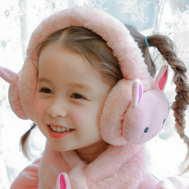 bayb 아동용 애니멀 방한 귀마개 토끼