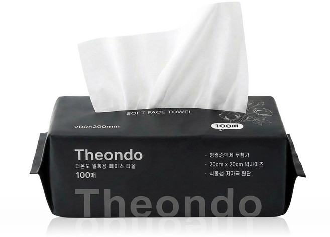 더온도 천연순면 일회용 페이스타올 시그니처, 1개, 100매입