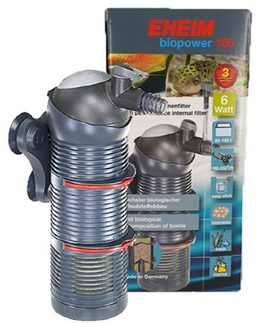 영아쿠아 에하임 바이오파워160 측면 여과기 섭스프로 여과재포함, 1개