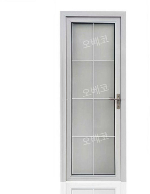 욕실유리문 알루미늄 화장실 터닝도어 주방 베란다 다용도실, 화이트 0.5T 69x200 오른쪽잠금, 1개