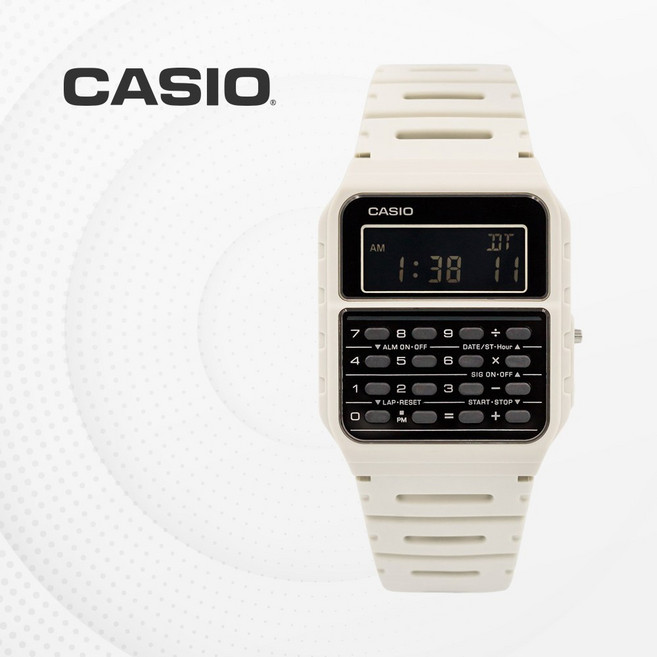 카시오 CASIO 우레탄밴드 데이터뱅크 계산기 남여공용 손목시계 CA-53WF-8B
