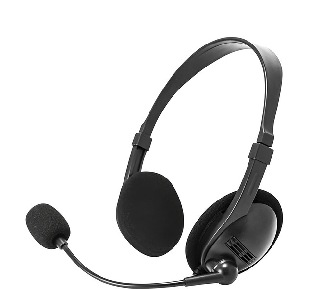 Kinyo Wired 耳罩式 耳機 麥克風 音量控制 Black EM-2103 143 x 165 x 60mm 線長1.5m 90g 32 Ω Φ40