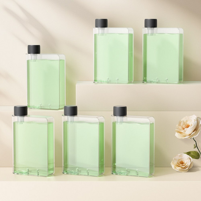 nimin 전자 디퓨저 전자 방향제 자동 분사기 화장실용 사용실용 침실용 호텔용 아로마테라피 초음파 분사 방향제 충전식 무선 기계 리필 세트 실내방향제 디퓨저대용량, 6개, 45ml, 자스민 향 리필