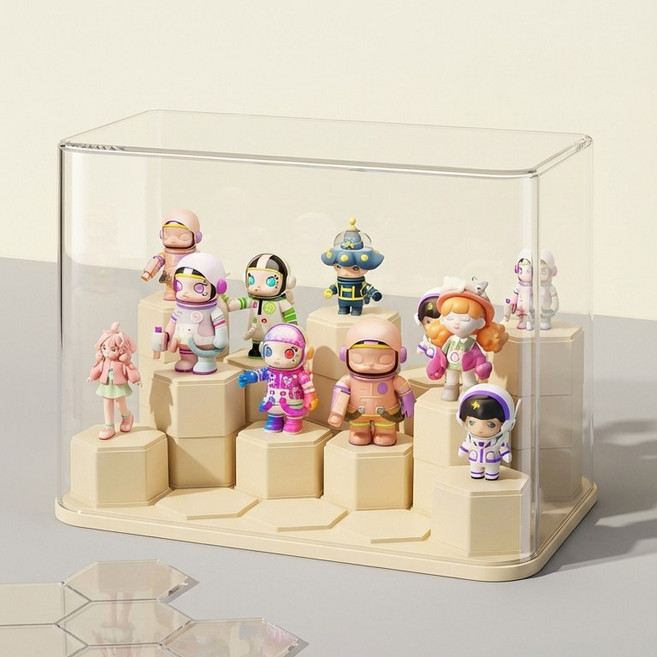 쬬린 블록 아크릴 투명 피규어 보관함, 1개