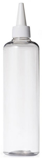 뾰족캡용기 120ml 150ml 200ml 250ml 300ml 500ml 오일병 염색약공병, 투명용기 흰색캡, 1개