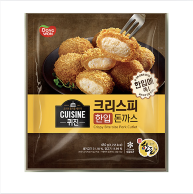 동원 퀴진 크리스피 한입돈까스, 10개, 450g