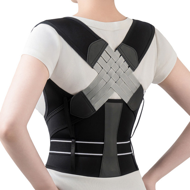 바른 자세교정밴드 굽은등 어깨 교정기, 1개