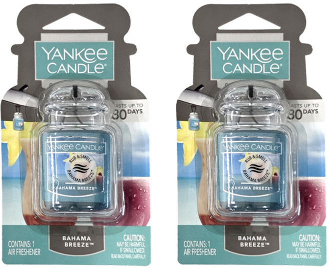 1+1 양키캔들 차량용 방향제 카자얼티메이트, 1세트, 바하마브리즈