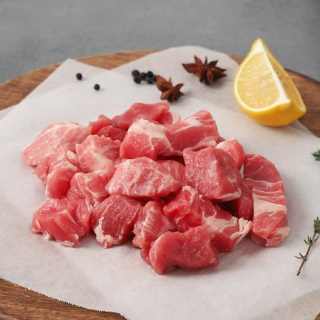 무항생제 한돈 목살 큐브스테이크 400g 냉장, 없음, 1개