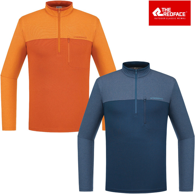 레드페이스 남성 산행/캠핑/운동 일상에서 편한 반집업 티셔츠 REWMTSF24012