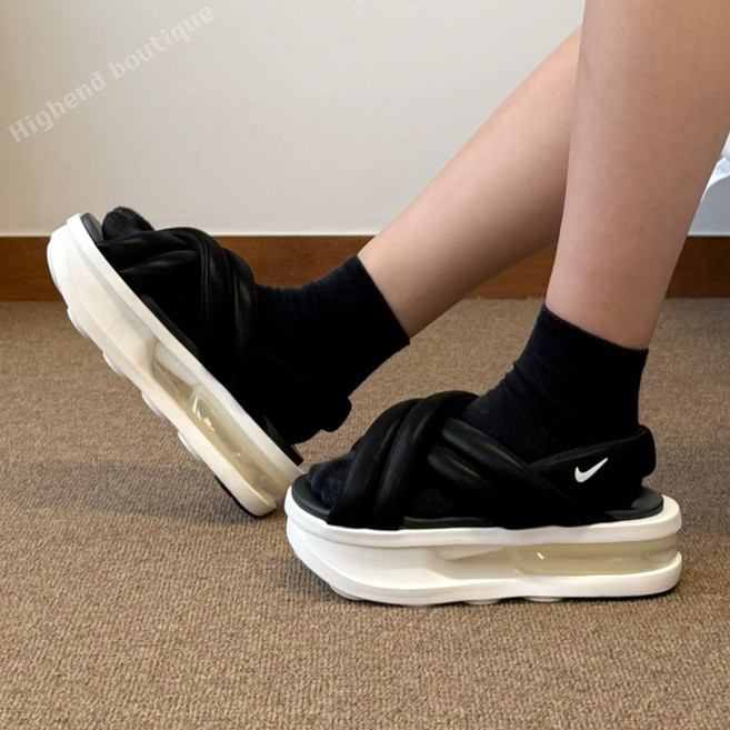 나이키 ILBLWH 에어맥스 여성 키높이 통굽 샌달 슬리퍼 신발 +HI스티커