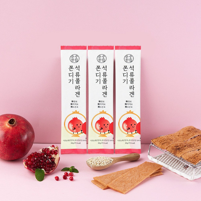 순수한집 석류콜라겐 쫀득이 15개입 1봉지(총15개입), 330g, 1개