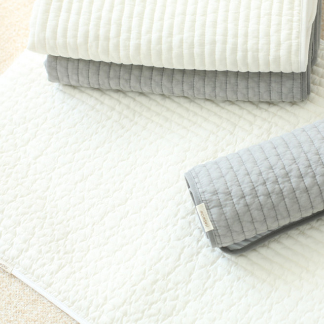 M4U 맘스포유 아기 신생아 누빔 방수요 2겹 방수패드, 1개, 그레이