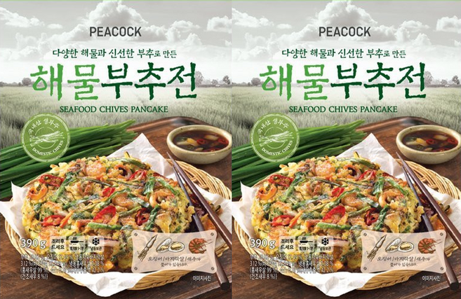 피코크 해물 부추전 390g 2개