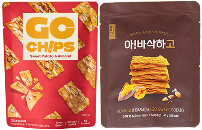 아몬드 바삭하고 고구마칩 40g + 고칩스 40g, 1세트
