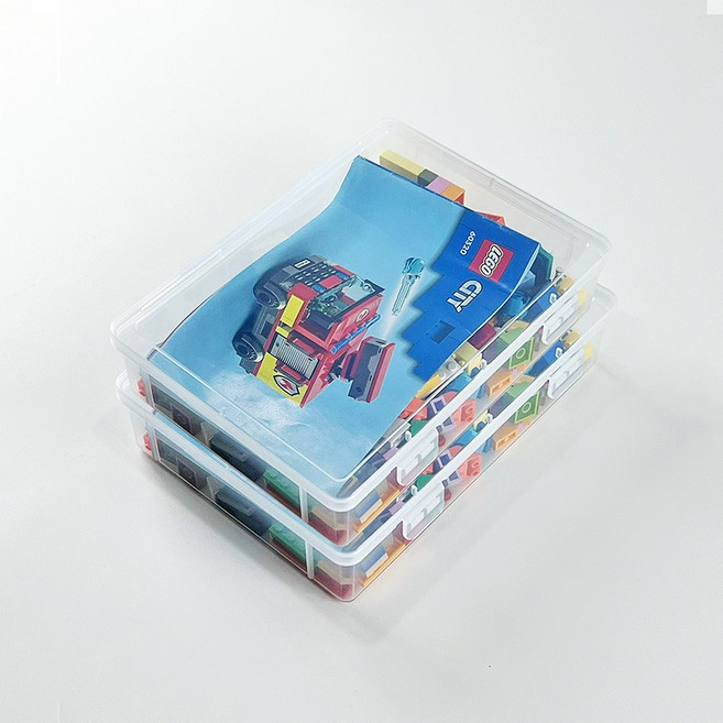 이지유 파일 케이스 A3 A4 A5 서류 문구 정리 다꾸 장난감 보관함 다용도 파우치, 중형, 2개, 투명