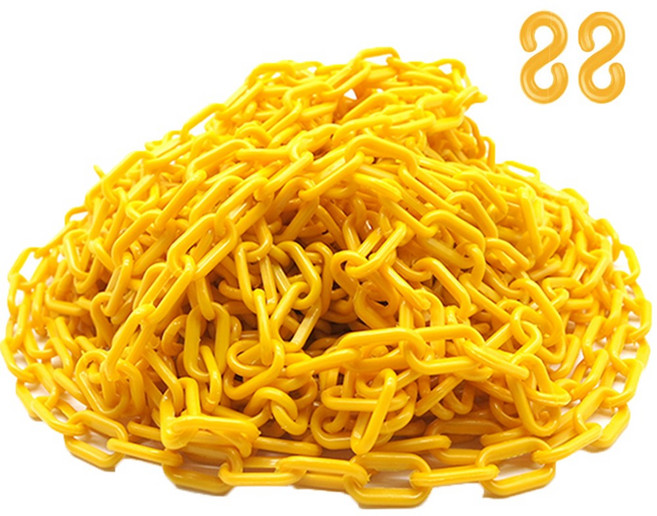 알로하모아 주차 금지 연결줄 플라스틱 체인, 노랑, 1세트