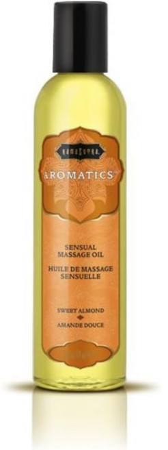 KAMA SUTRA Aromatics Massage Oil Sweet Almond – 2 fl oz 천연 에센셜 오일의 풍부한 블렌드 코코넛 오일 아몬드 - 데이트 나이트 커플, 달콤한 아몬드, 1개