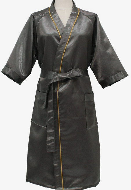 어메니티타올 럭셔리 실크 호텔 가운 업소용 피부샵 로브, 1개, 다크그레이