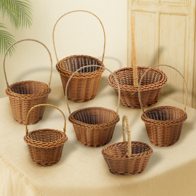 피우다랩 라탄바구니 미니 작은 스몰 왕골 꽃바구니 만들기 어린이집 재료, 2. A형 M사이즈, 자연색, 1개