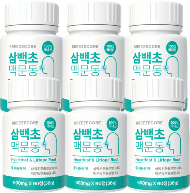 100%국내산 부비동염 만성비염 코막힘 축농증 삼백초 맥문동 2개월, 6개