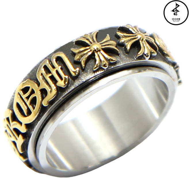 인디라벨 써지컬스틸 로마골드반지