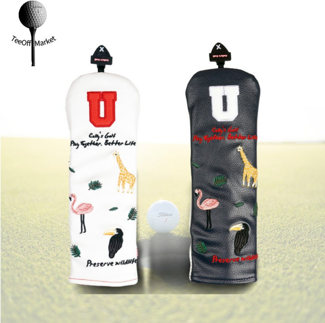 주패밀리 유틸리티커버 고급가죽 핑 혼마 캘러웨이 호환가능, 화이트, 1개