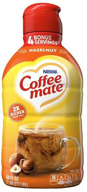Nestle 커피메이트 1.95L 1팩 헤이즐넛 Nestle Coffee mate Liquid Non-Dairy Refrigerated Coffee Creamer, 1개, 1개입