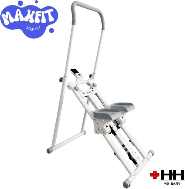 맥스핏 천국의계단 가정용 스텝플라이 스텝밀 스텝퍼 오르기 홈트 유산소 하체 걷기 운동기구 내츄럴, 화이트