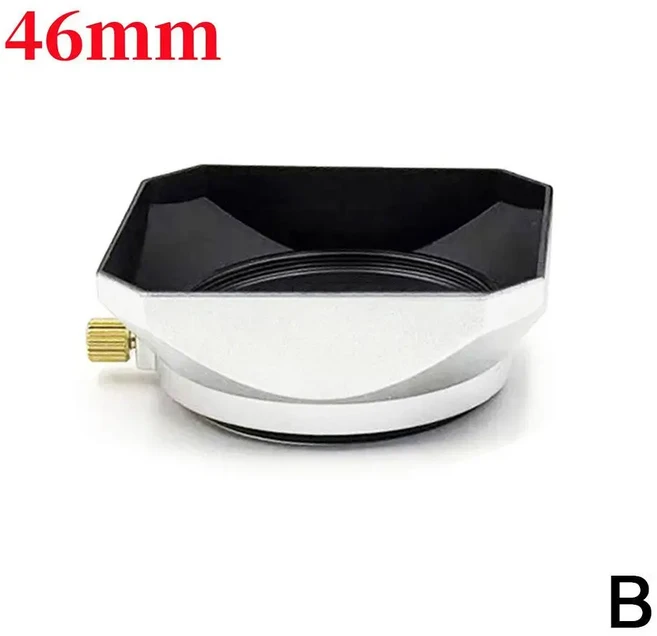 X70용 Fujifilm 시리즈 카메라용 사각 나사식 렌즈 후드 37/46/49/52/58mm, 05 B, 01 CN