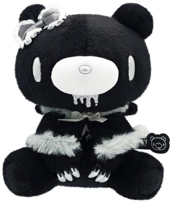 글루미베어 플러시 엔젤리본 블랙 봉제인형