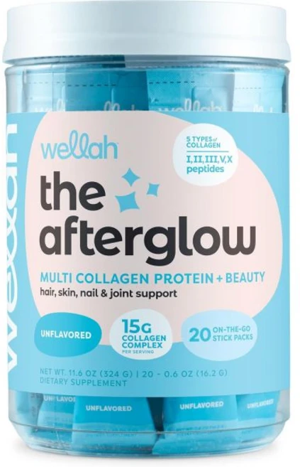 애프터글로우 멀티 콜라겐 단백질 + 뷰티(버라이어티 팩) 스틱팩 20개 1회 제공량당 15G 복합체, 애프터글로우 멀티 콜라겐 단백질 + 뷰티(버라이어티 팩, 1개 - 쿠팡