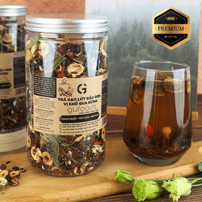 호호생활차 여주 맛 검은콩현미 허브차(올인원차) by GUfoods_건강차 약차 독특한 맛 효과적인 열정화 간냉식 수면개선, 1개, 200g, 1개입