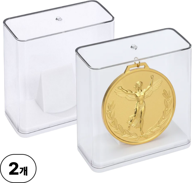 넉너크 메달보관함 케이스 메달 정리진열대, 2개, 투명