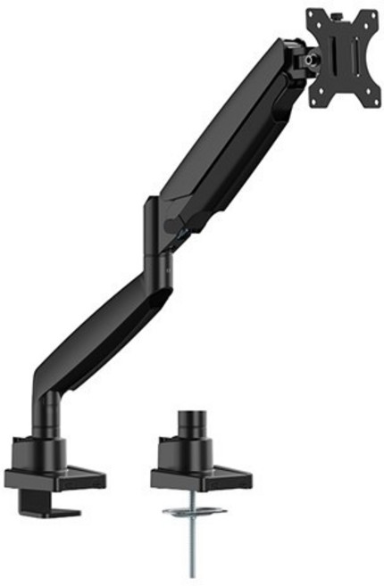 (카멜인터내셔널) 슬림형 고중량 싱글 모니터암 MSS1H (17~45형) (블랙), 블랙, 1개