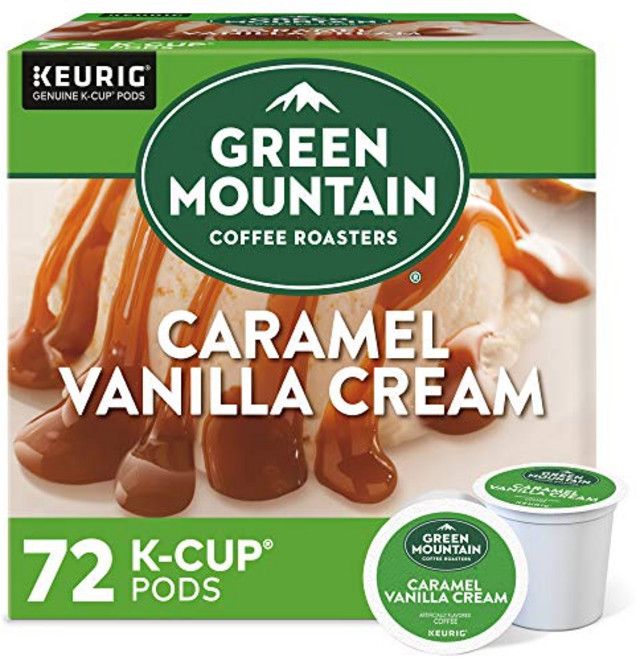 그린 마운틴 커피 로스터 Keurig 싱글 서브 K-컵 포드, 카라멜 바닐라 크림_12개입 X 6팩, 1개