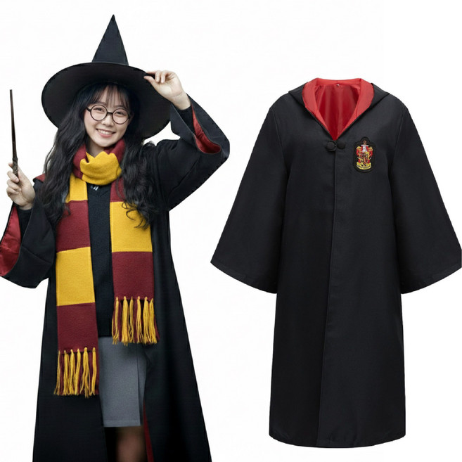 [청춘교복] 해리포터 로브 망토 코스프레 호그와트 마법학교 교복 의상 할로윈데이 졸업사진
