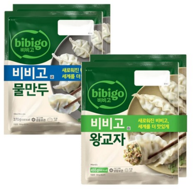CJ 비비고 왕교자 455g X 2봉 + 물만두 370g X 2봉, 1세트, 1.65kg