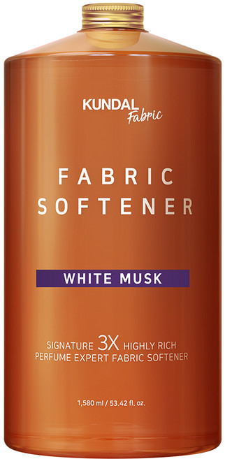 쿤달 초고농축 섬유유연제 화이트머스크향 본품, 1.58L, 4개