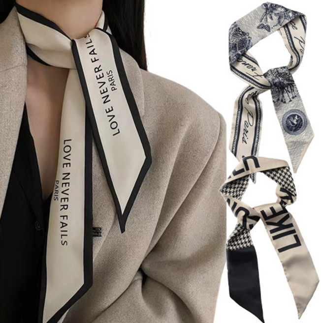 디아픽 쁘띠 타이 스카프 양면 3세트