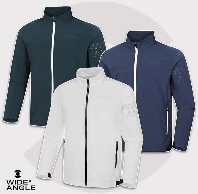와이드앵글 남성 골프웨어 바람막이 남자 골프 점 라이트 에어링 자켓 WMM24191
