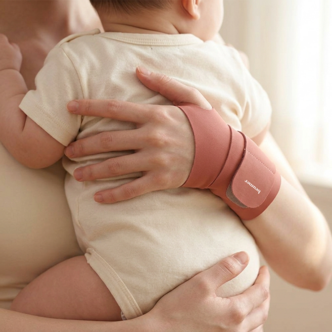 [물리치료사 자문개발] 브메르 편안한 인체공학 손목 보호대 심리스, 2개, 로즈