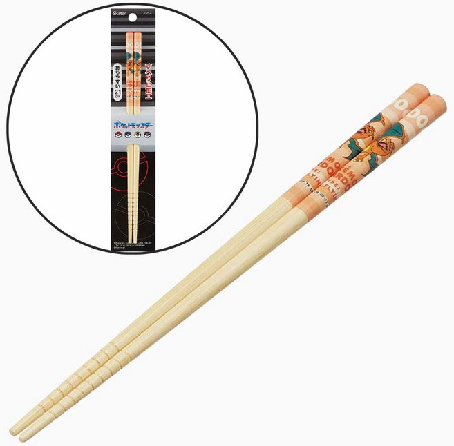 포켓몬스터 리자몽 캐릭터 나무젓가락 어린이 학생 아동 젓가락 2102, 1개