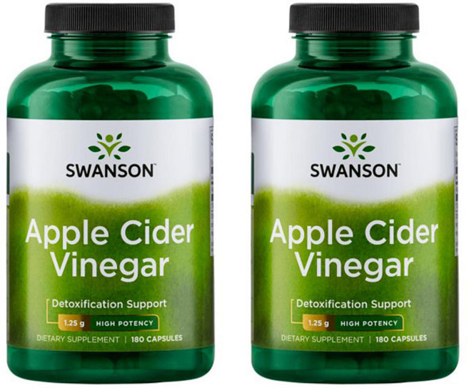 Swanson 斯旺森 蘋果醋膠囊 625mg, 180顆, 2罐