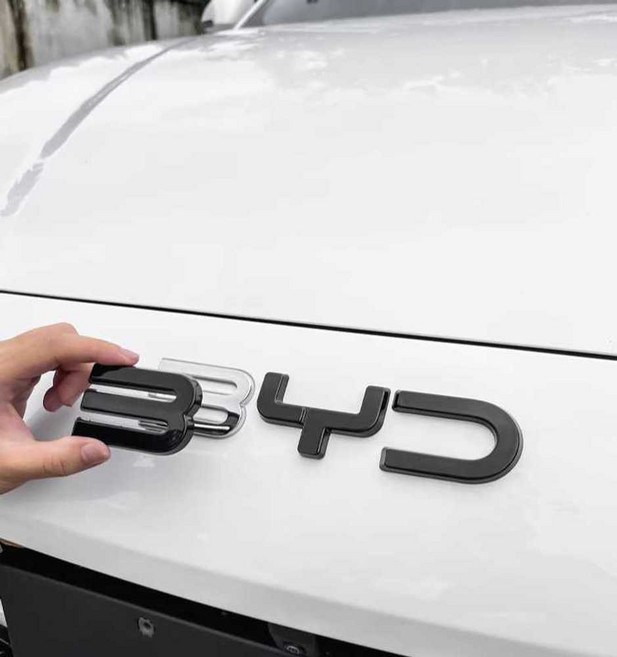 BYD 씰 DMi 전면 엠블럼 장식 BYD 돌핀 카본 파이버, 1개, 24년돌핀로고(BYDxCarbonFiber)