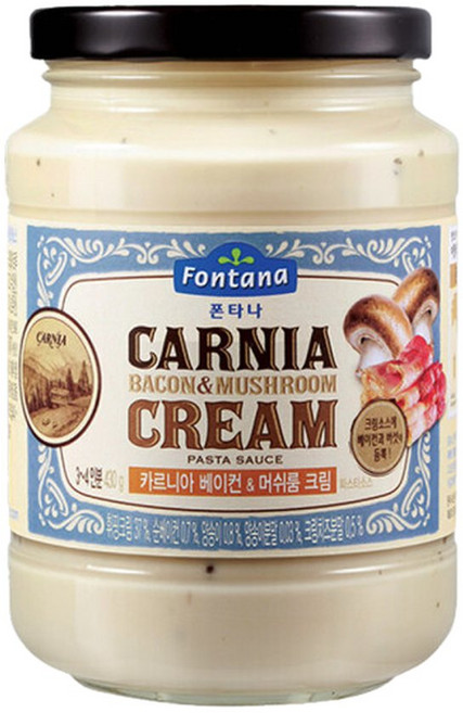 폰타나 카르니아 베이컨머쉬룸 크림 파스타소스 430g, 1개