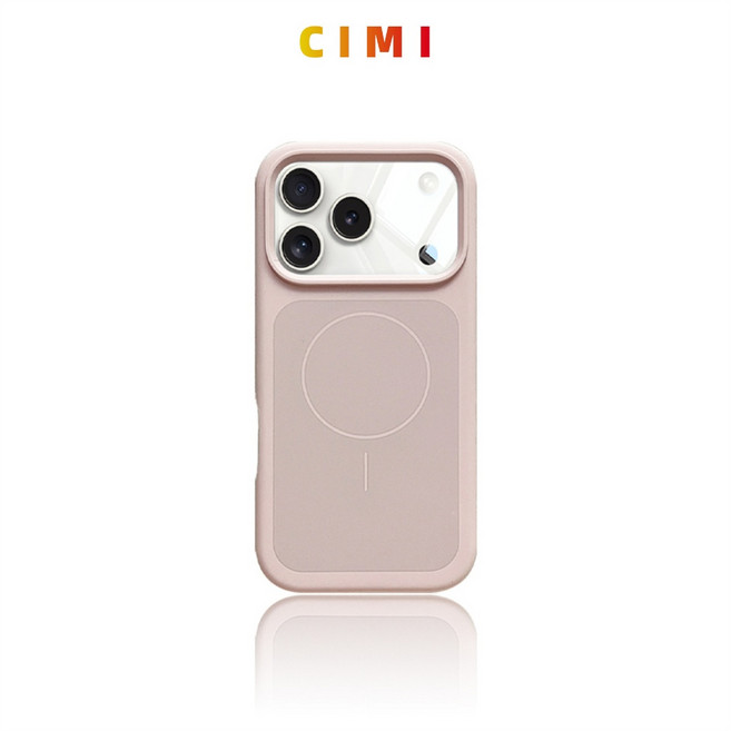CIMI 馬卡龍色 Magsafe 磁吸手機殼 iPhone 17 Pro Max 液態矽膠全包防摔保護套, 磁吸櫻粉, 1個