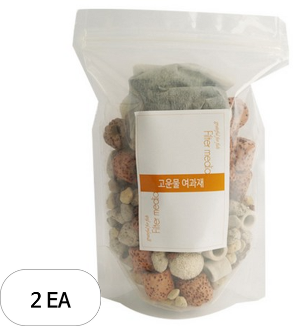 고운물 7in1 혼합 여과재 담수용 1L, 2개